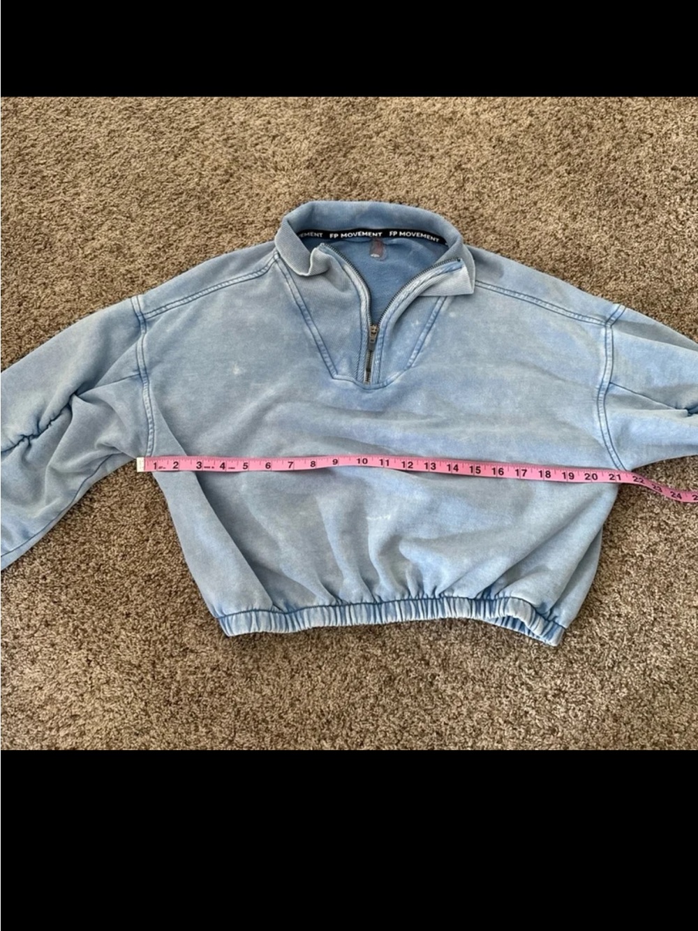 Free People FP Movement Valley Girl Pullover Top Cloudy Waters size Small - Picture 11 of 12